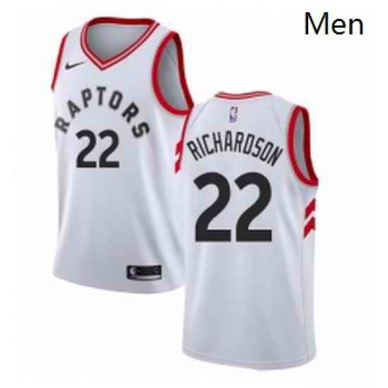 Mens Nike Toronto Raptors 22 Malachi Richardson Swingman White NBA Jersey Association Edition